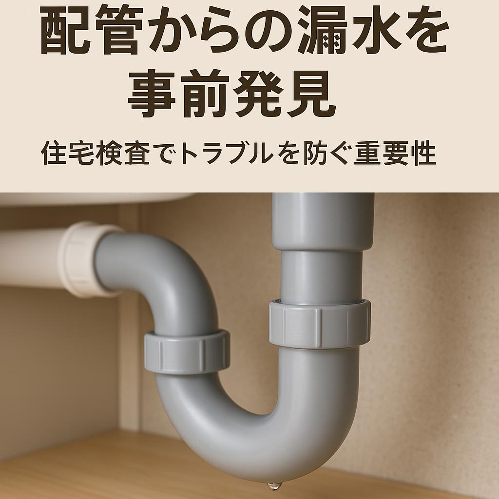 配管からの漏水を事前発見｜住宅検査でトラブルを防ぐ重要性