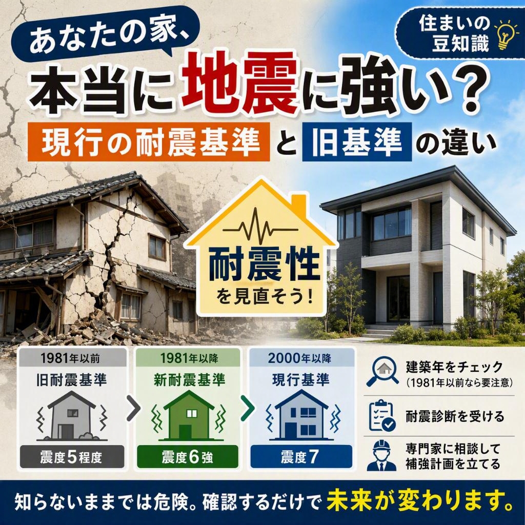 あなたの家、本当に地震に強い？現行の耐震基準と旧基準の違い
