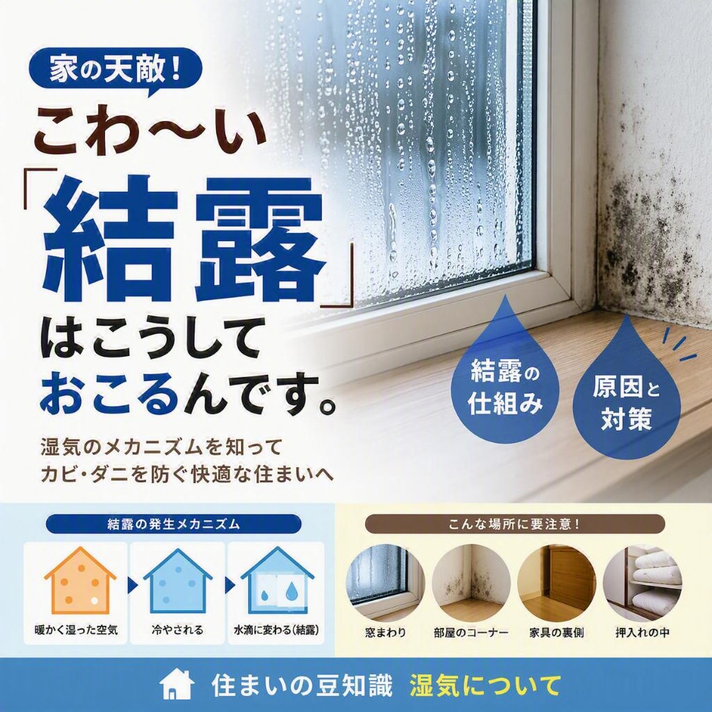 家の寿命を縮める「結露」の正体とは?湿気と上手に付き合うための基礎知識