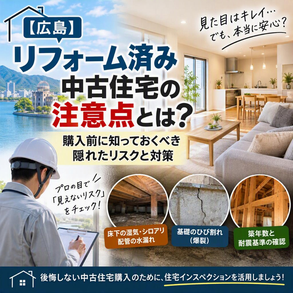 【広島】リフォーム済み中古住宅の注意点とは？購入前に知っておくべき隠れたリスクと対策