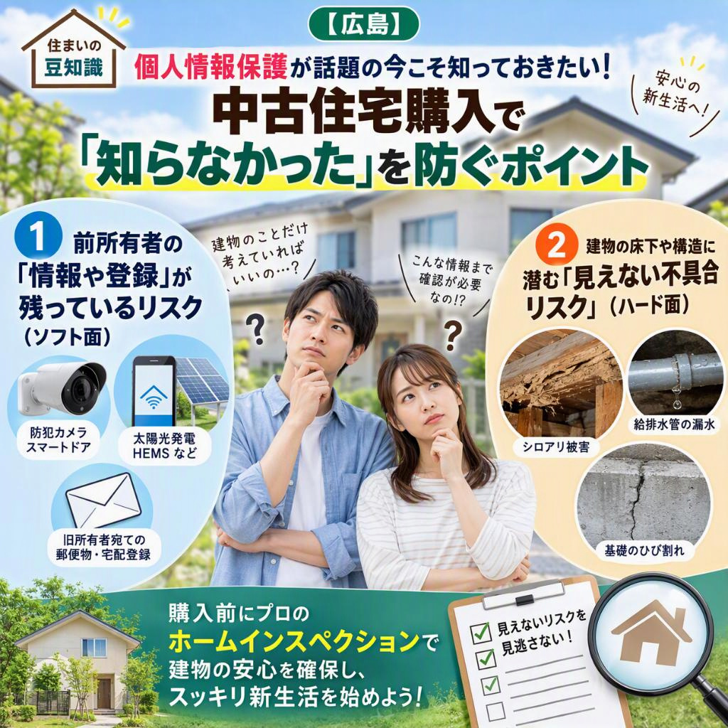 【広島】個人情報保護が話題の今こそ知っておきたい！中古住宅購入で「知らなかった」を防ぐポイント