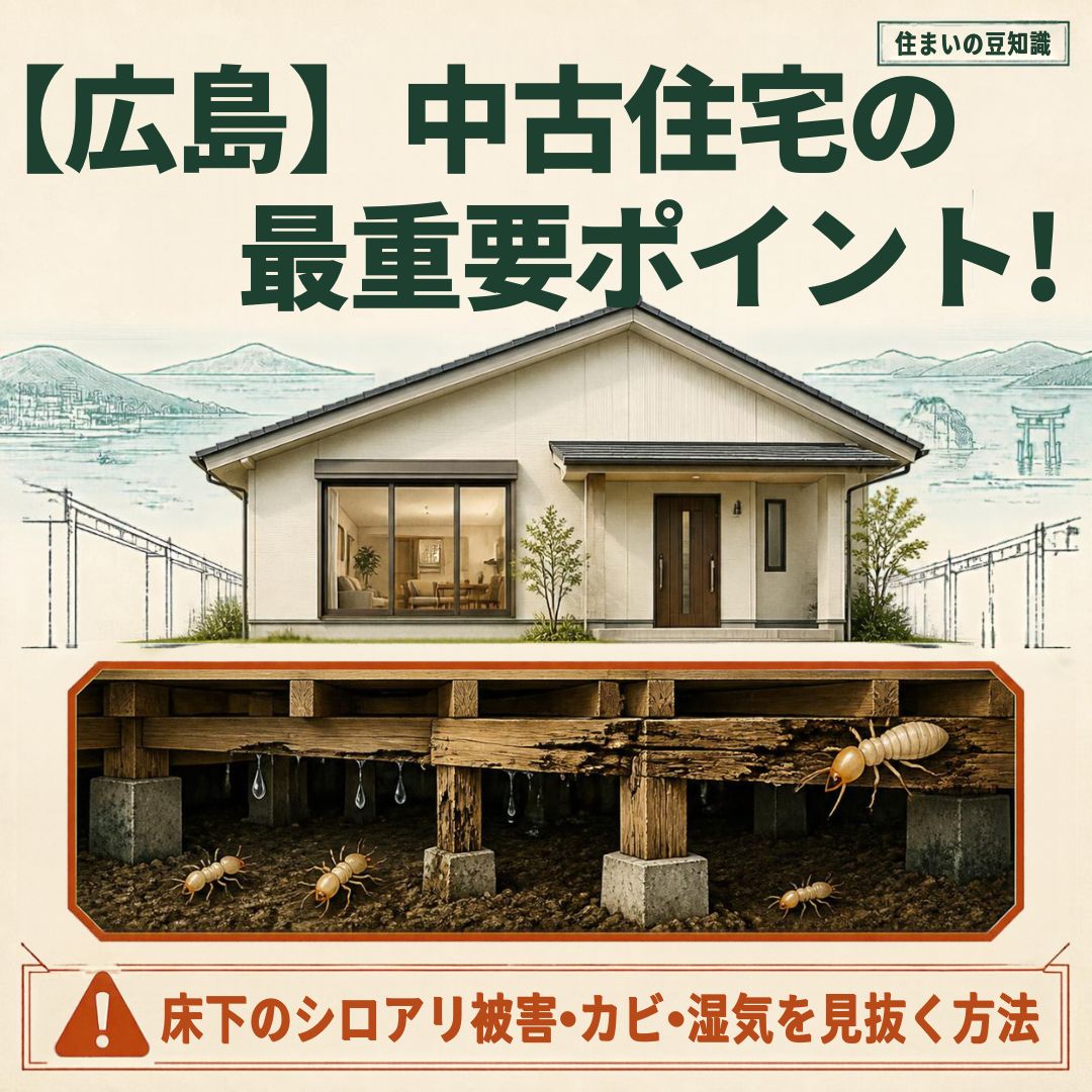 【広島】中古住宅の最重要ポイント！床下のシロアリ被害・カビ・湿気を見抜く方法
