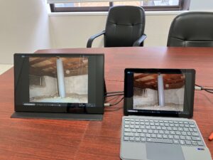 点検報告 モバイルモニター導入の様子